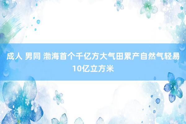 成人 男同 渤海首个千亿方大气田累产自然气轻易10亿立方米